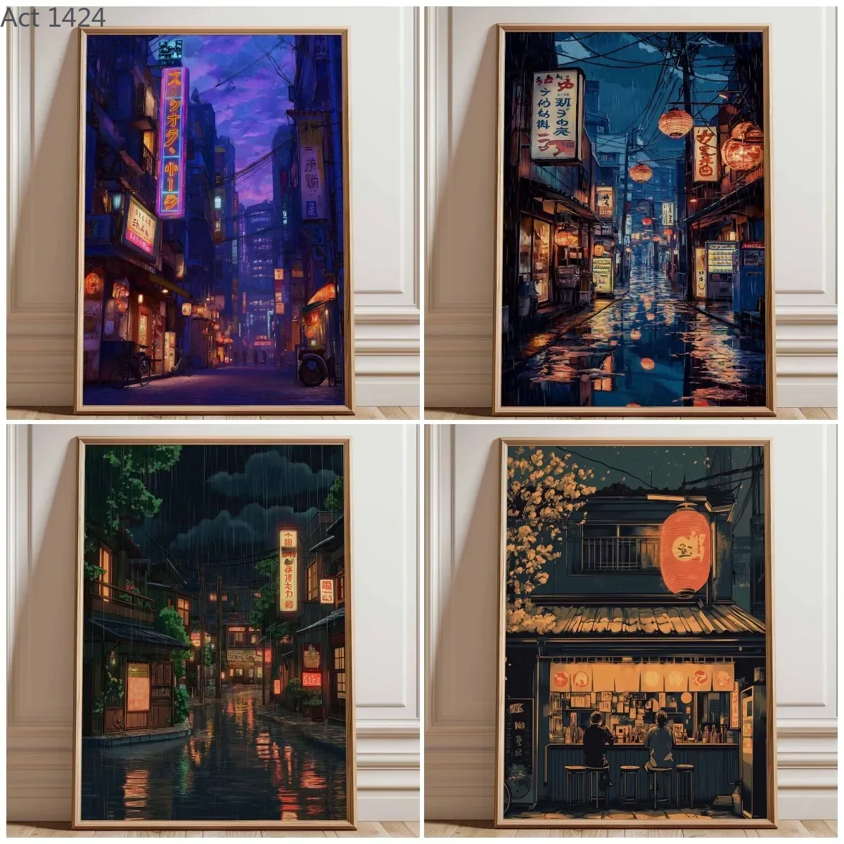 โปสเตอร์พิมพ์ลายถนนโตเกียวสไตล - Japanese Lifestyle Anime บทวิจารณ์และราคา
