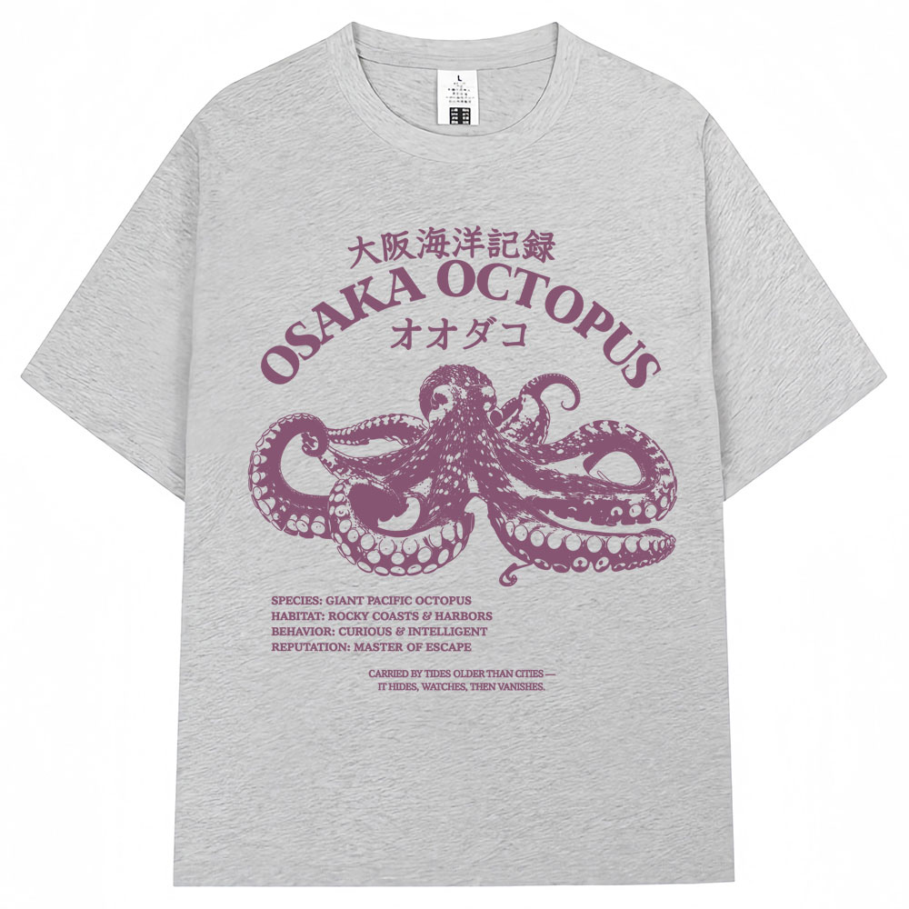 เสื้อยืดลายปลาหมึกโอเกะซ่าสไตล - Japanese Man Lifestyle บทวิจารณ์และราคา